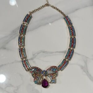 Elegant Multicolor Butterfly Necklace